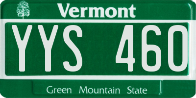 VT license plate YYS460