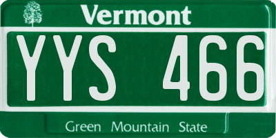 VT license plate YYS466