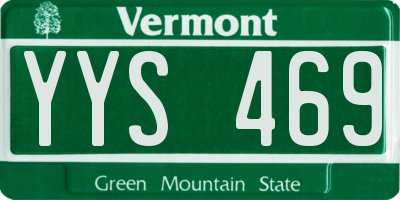 VT license plate YYS469