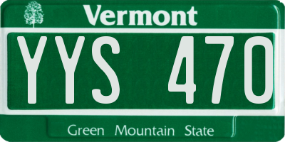VT license plate YYS470