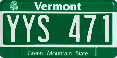 VT license plate YYS471