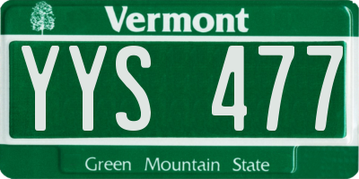 VT license plate YYS477