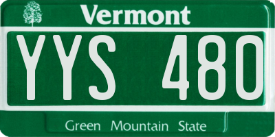 VT license plate YYS480