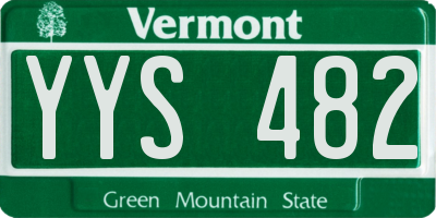 VT license plate YYS482