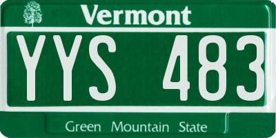 VT license plate YYS483