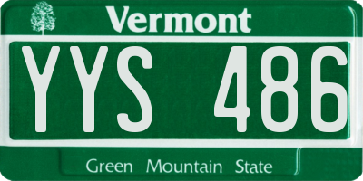 VT license plate YYS486