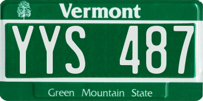 VT license plate YYS487