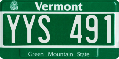 VT license plate YYS491