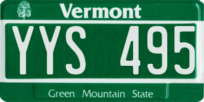 VT license plate YYS495