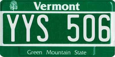 VT license plate YYS506