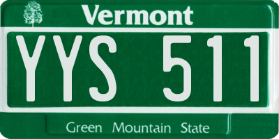 VT license plate YYS511