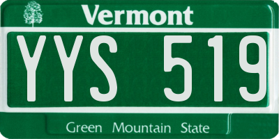 VT license plate YYS519