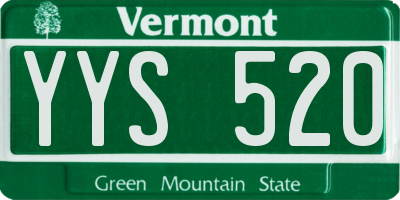 VT license plate YYS520