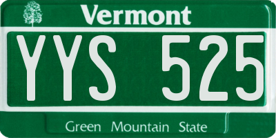 VT license plate YYS525