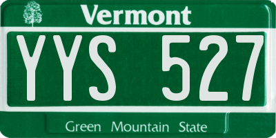 VT license plate YYS527