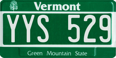 VT license plate YYS529