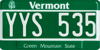 VT license plate YYS535