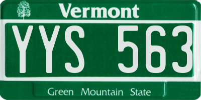 VT license plate YYS563