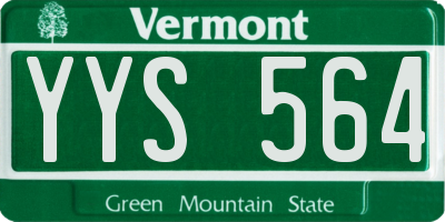 VT license plate YYS564