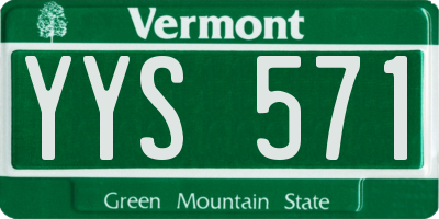 VT license plate YYS571