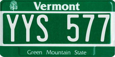 VT license plate YYS577