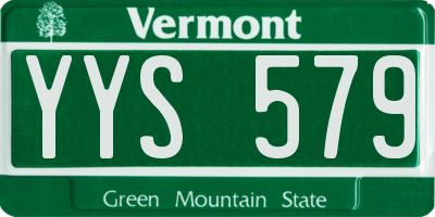 VT license plate YYS579