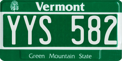 VT license plate YYS582