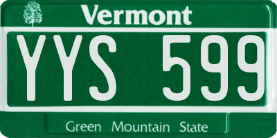 VT license plate YYS599
