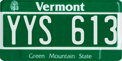 VT license plate YYS613