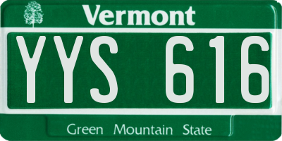 VT license plate YYS616