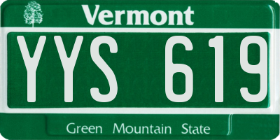 VT license plate YYS619