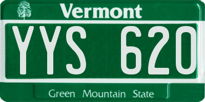 VT license plate YYS620