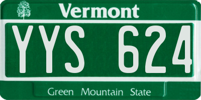 VT license plate YYS624