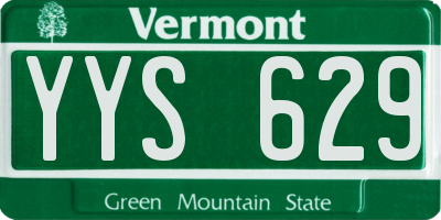 VT license plate YYS629