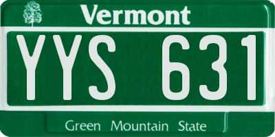 VT license plate YYS631
