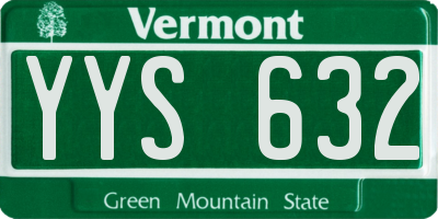 VT license plate YYS632