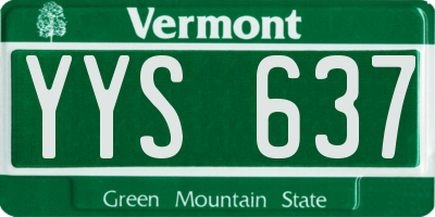 VT license plate YYS637