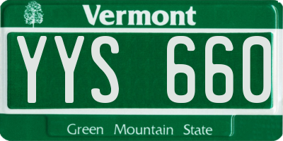 VT license plate YYS660