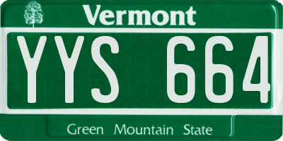 VT license plate YYS664