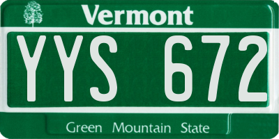 VT license plate YYS672