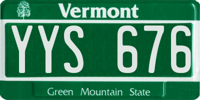 VT license plate YYS676