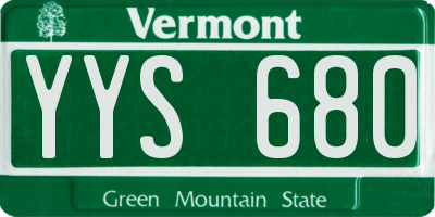 VT license plate YYS680