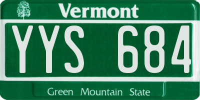 VT license plate YYS684