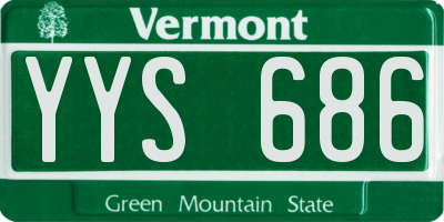 VT license plate YYS686