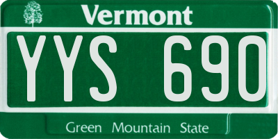 VT license plate YYS690