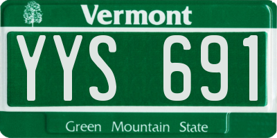 VT license plate YYS691