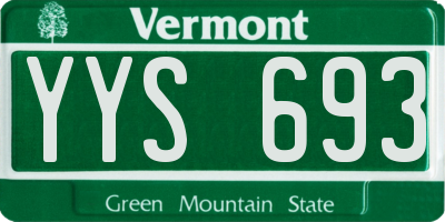 VT license plate YYS693