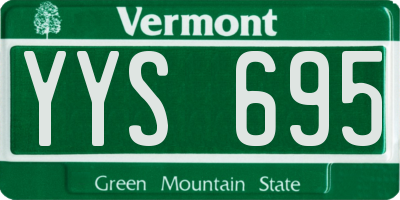 VT license plate YYS695