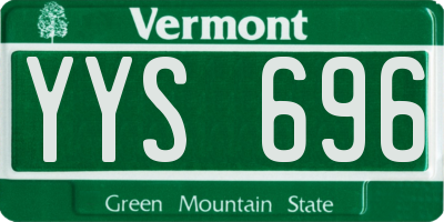 VT license plate YYS696