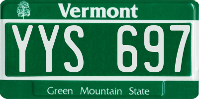 VT license plate YYS697